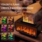 RGB Color Changing Flame Effect Humidifier & Essential Oil Diffuser with Picture-Style Fireplace Aromatherapy Machine