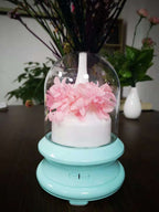 Flowing Light Bottle Aromatherapy Humidifier - Eternal Hydrangea Flower Style Ultrasonic Diffuser with Ambient Light