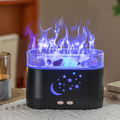 Star Moon Crystal Rock Aromatherapy Humidifier - Colorful Flame Effect Essential Oil Diffuser with Ambient Lighting for Home & Bedroom