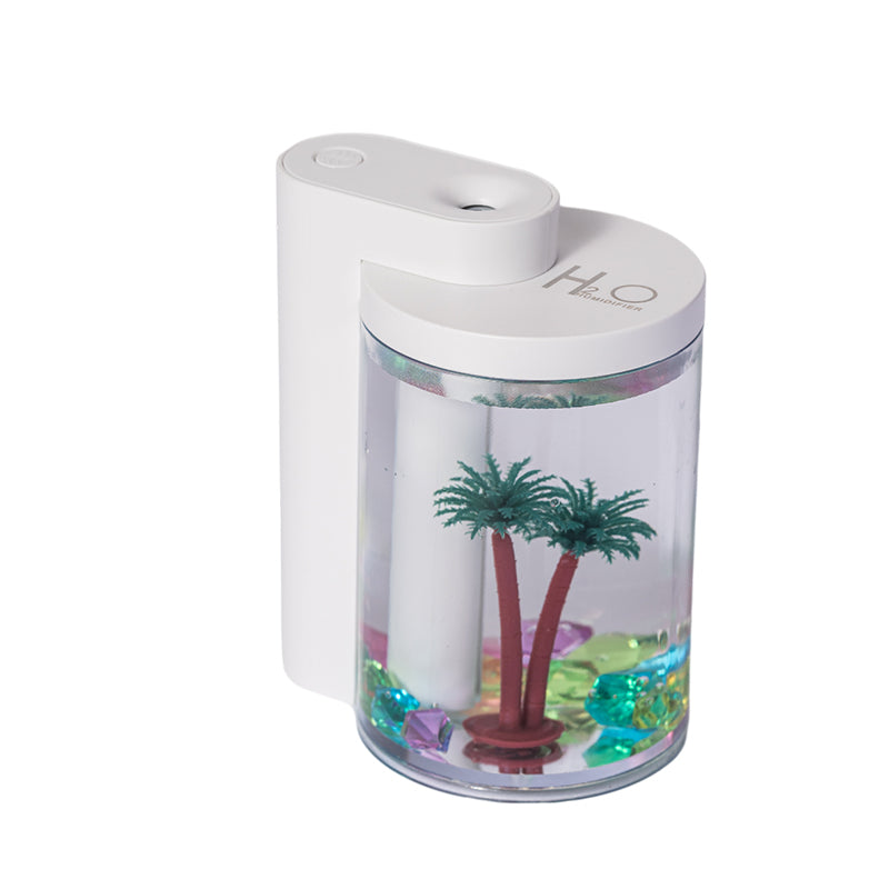 3-in-1 Ultrasonic Humidifier with Colorful LED Night Light with Water-Love Micro-Landscape Humidifier