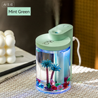 Water-Love Micro-Landscape Humidifier - 3-in-1 Ultrasonic Humidifier with Colorful LED Night Light
