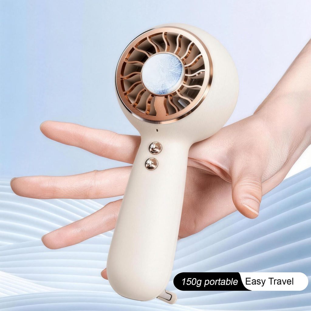 3-Speed Adjustable Portable Cooling Fan with Superconducting Ice Pack with Handheld Ice Pack High-Speed Fan