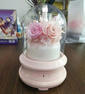 Flowing Light Bottle Aromatherapy Humidifier - Eternal Hydrangea Flower Style Ultrasonic Diffuser with Ambient Light