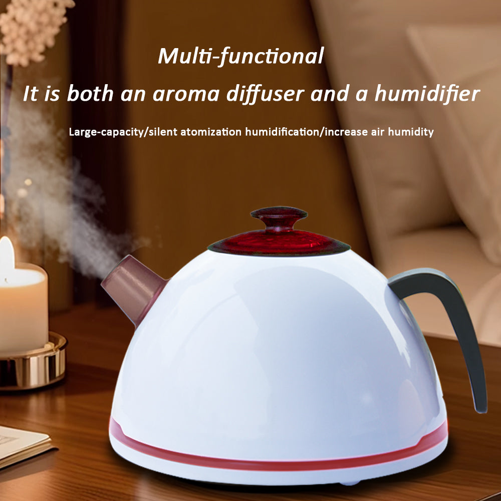 7-Color Gradient Lighting Ultrasonic Humidifier & Essential Oil Diffuser with Kettle Aromatherapy Machine
