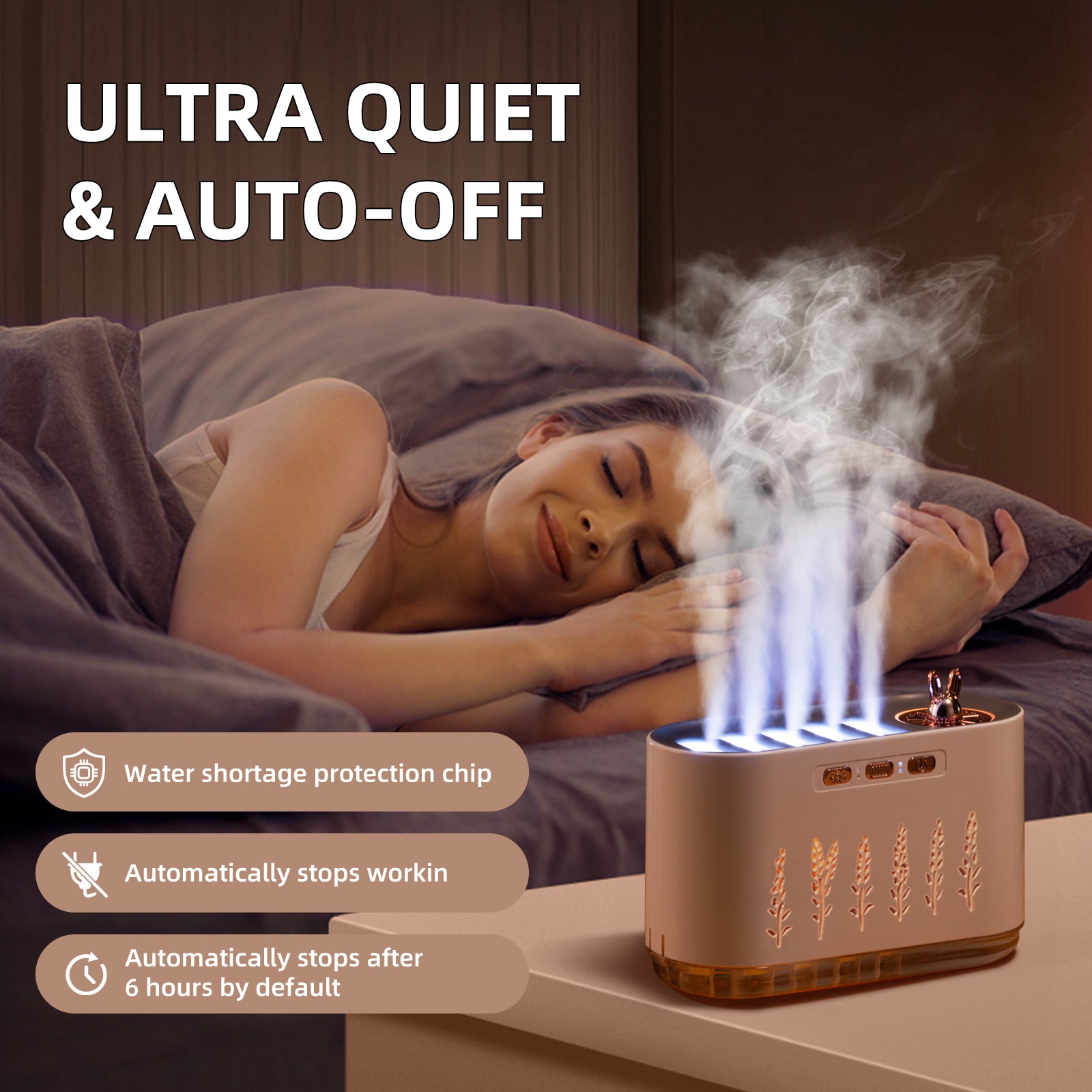 Sound Pickup Fountain Aromatherapy Humidifier Colorful Light & Dynamic Mist Humidifier