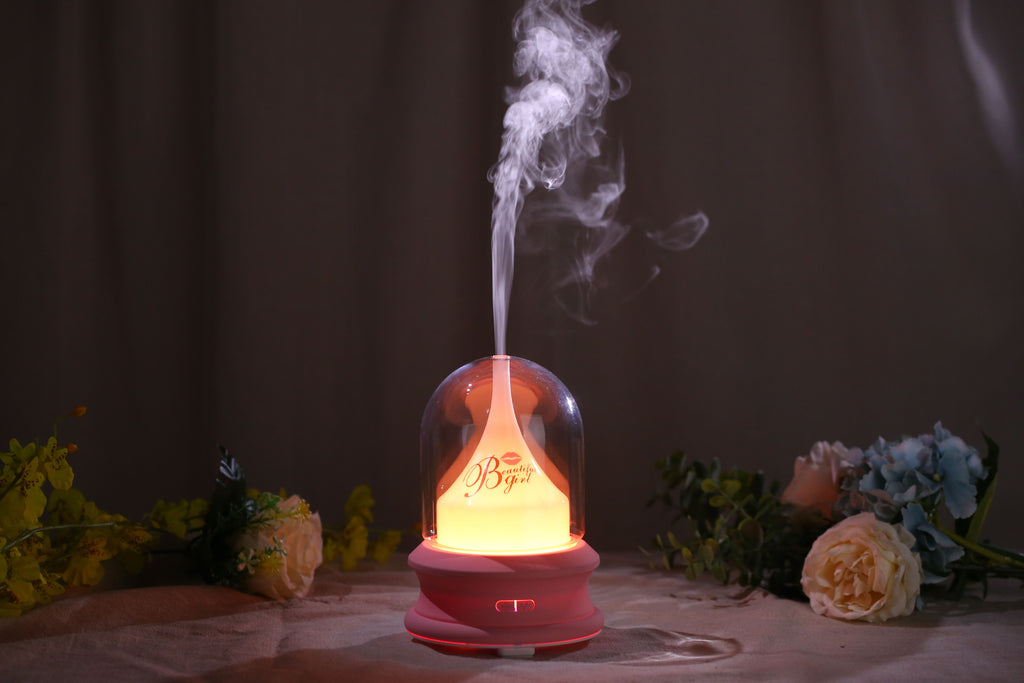 Ultrasonic Diffuser with Warm Ambient Light & Auto Shut-Off Safety Flowing Light Bottle Aromatherapy Humidifier (Common Design)