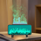 Picture-Style Fireplace Aromatherapy Machine - RGB Color Changing Flame Effect Humidifier & Essential Oil Diffuser