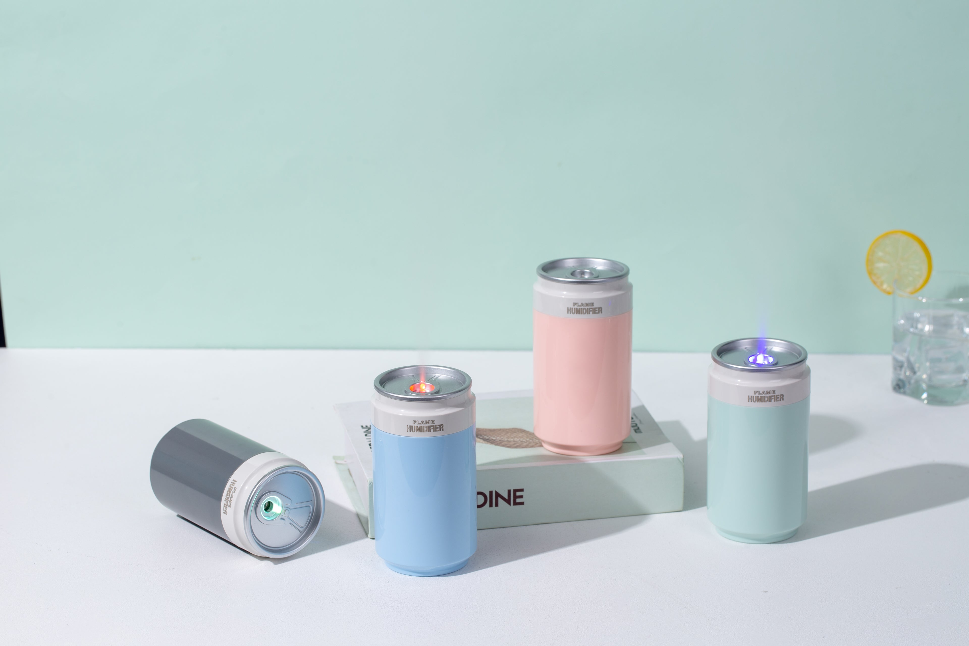 PP Flame Car Humidifier (Standard Version) - Portable Cup Holder Ultrasonic Humidifier for Vehicles
