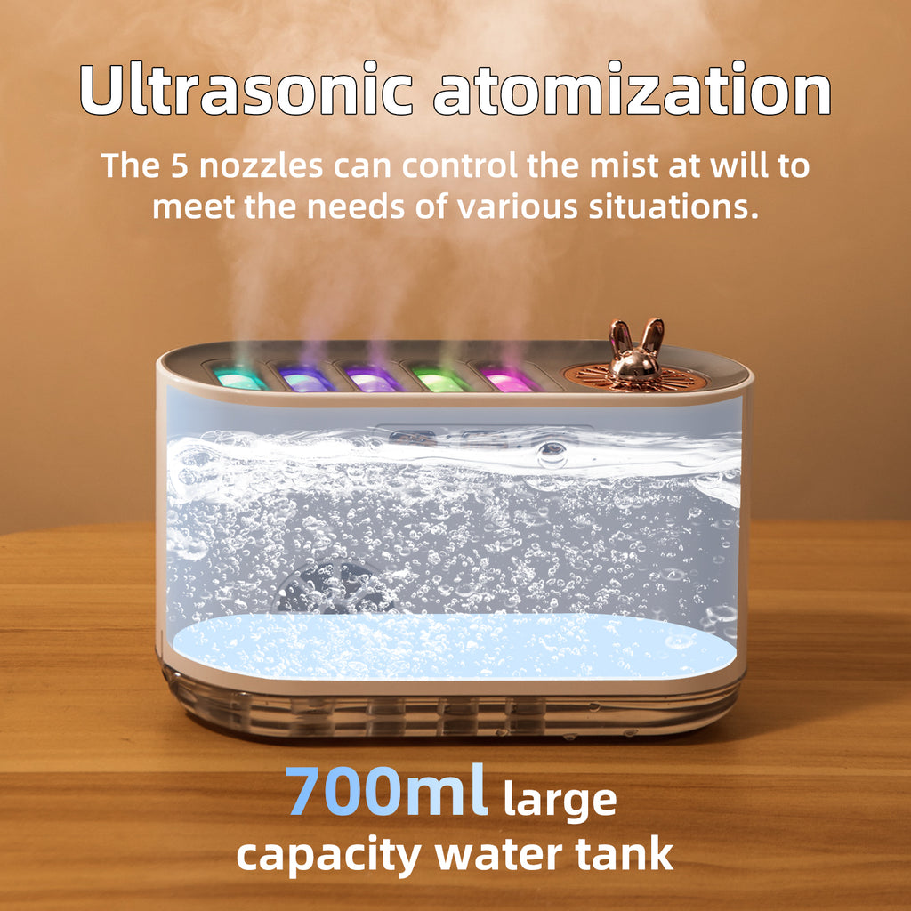 Colorful Light & Dynamic Mist Humidifier for Home & Office Sound Pickup Fountain Aromatherapy Humidifier