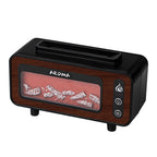 Flameless Fireplace Humidifier & Essential Oil Diffuser 3-in-1 Wooden Fireplace Aromatherapy Machine