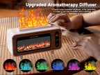 Flameless Fireplace Humidifier & Essential Oil Diffuser 3-in-1 Wooden Fireplace Aromatherapy Machine