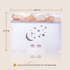 Star Moon Crystal Rock Aromatherapy Humidifier - Colorful Flame Effect Essential Oil Diffuser with Ambient Lighting for Home & Bedroom
