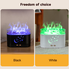 Star Moon Crystal Rock Aromatherapy Humidifier - Colorful Flame Effect Essential Oil Diffuser with Ambient Lighting for Home & Bedroom
