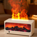 Dynamic Fireplace Aroma Diffuser - RGB Color Changing Flame Effect with Remote Control & Timer for Home & Office