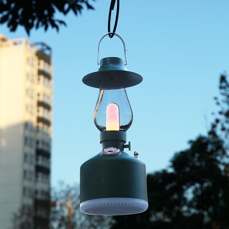 Vintage Retro Lantern Humidifier with Warm LED Light - Portable Rechargeable Battery Operated Humidifier for Bedroom & Camping