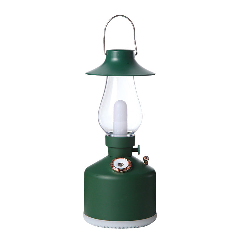 Vintage Retro Lantern Humidifier with Warm LED Light - Portable Rechargeable Battery Operated Humidifier for Bedroom & Camping