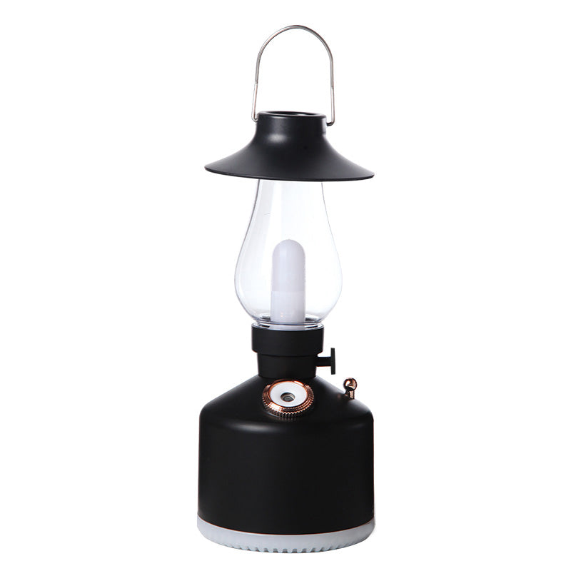 Vintage Retro Lantern Humidifier with Warm LED Light - Portable Rechargeable Battery Operated Humidifier for Bedroom & Camping
