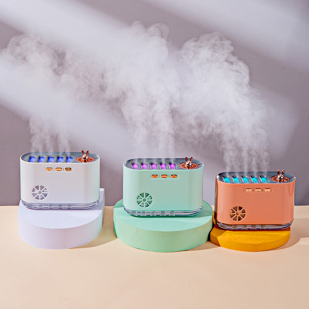 Sound-Activated Fountain Aromatherapy Humidifier - Colorful Light & Dynamic Mist Humidifier for Home & Office