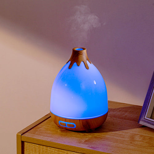 7-Color LED Ultrasonic Humidifier & Essential Oil Diffuser Colorful Exquisite Volcano-Style Aromatherapy Machine