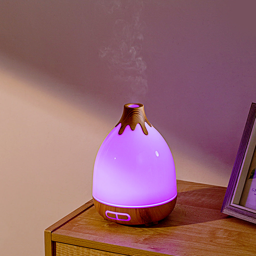 7-Color LED Ultrasonic Humidifier & Essential Oil Diffuser Colorful Exquisite Volcano-Style Aromatherapy Machine