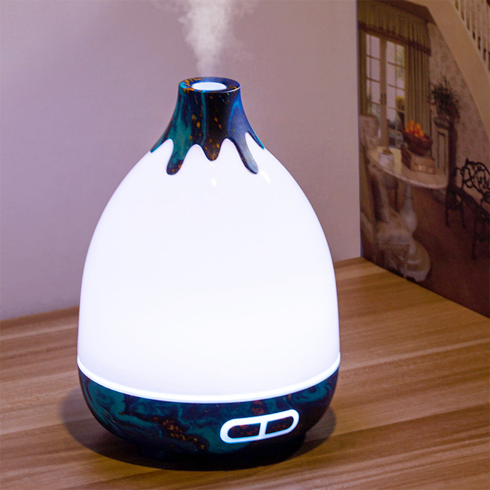 7-Color LED Ultrasonic Humidifier & Essential Oil Diffuser Colorful Exquisite Volcano-Style Aromatherapy Machine