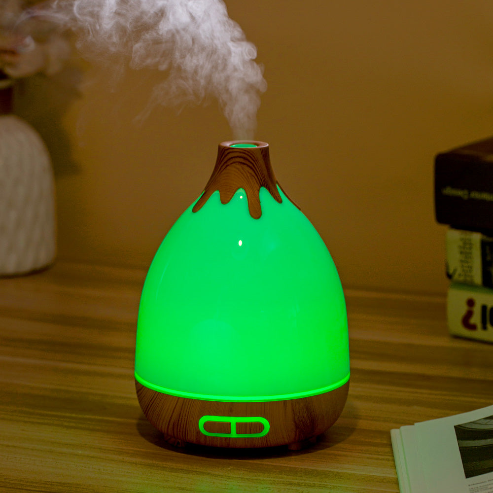 Colorful Exquisite Volcano-Style Aromatherapy Machine - 7-Color LED Ultrasonic Humidifier & Essential Oil Diffuser