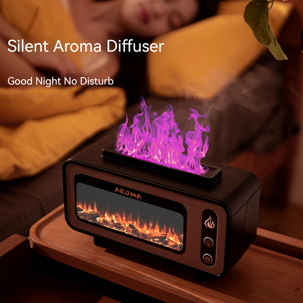 Vintage Fireplace Aromatherapy Machine - Regular Version | Flameless Fireplace Humidifier & Essential Oil Diffuser