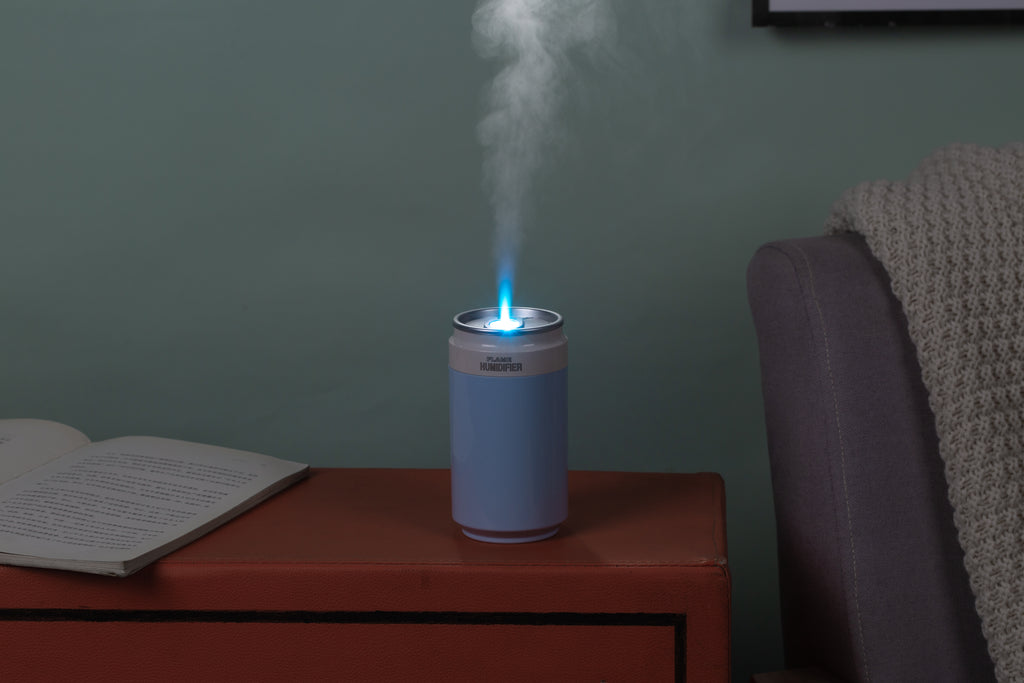 PP Flame Can-Style Humidifier (Battery-Powered Version) - Portable Wireless Ultrasonic Humidifier