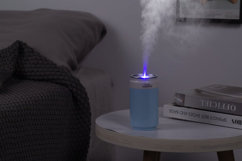 PP Flame Can-Style Humidifier (Battery-Powered Version) - Portable Wireless Ultrasonic Humidifier