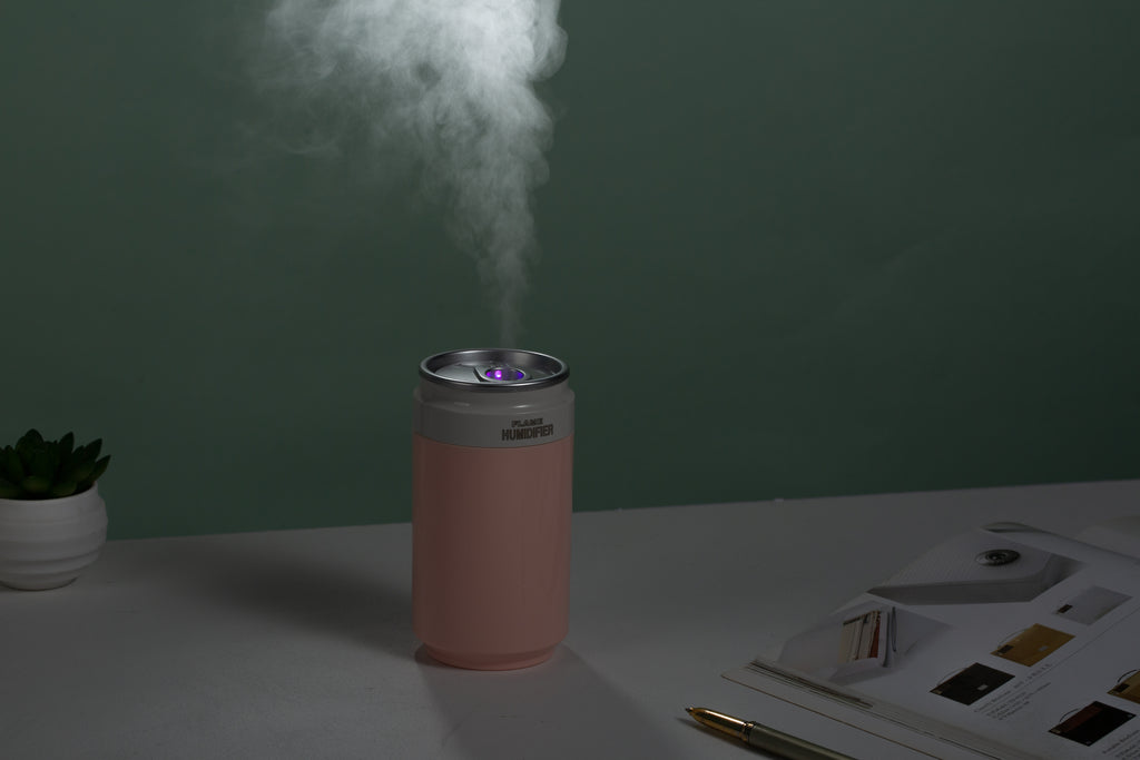 PP Flame Can-Style Humidifier (Battery-Powered Version) - Portable Wireless Ultrasonic Humidifier