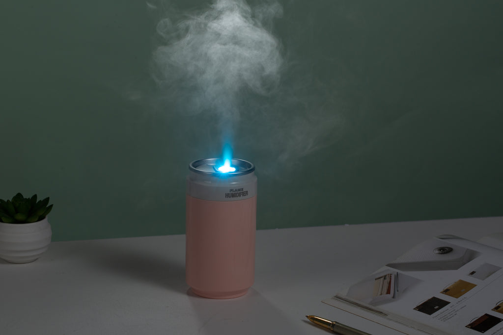 PP Flame Can-Style Humidifier (Battery-Powered Version) - Portable Wireless Ultrasonic Humidifier
