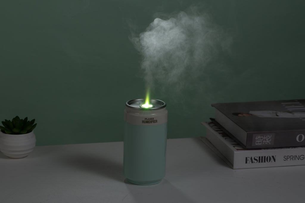 PP Flame Can-Style Humidifier (Battery-Powered Version) - Portable Wireless Ultrasonic Humidifier