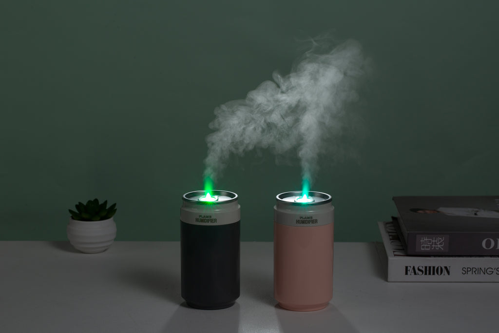 PP Flame Can-Style Humidifier (Battery-Powered Version) - Portable Wireless Ultrasonic Humidifier