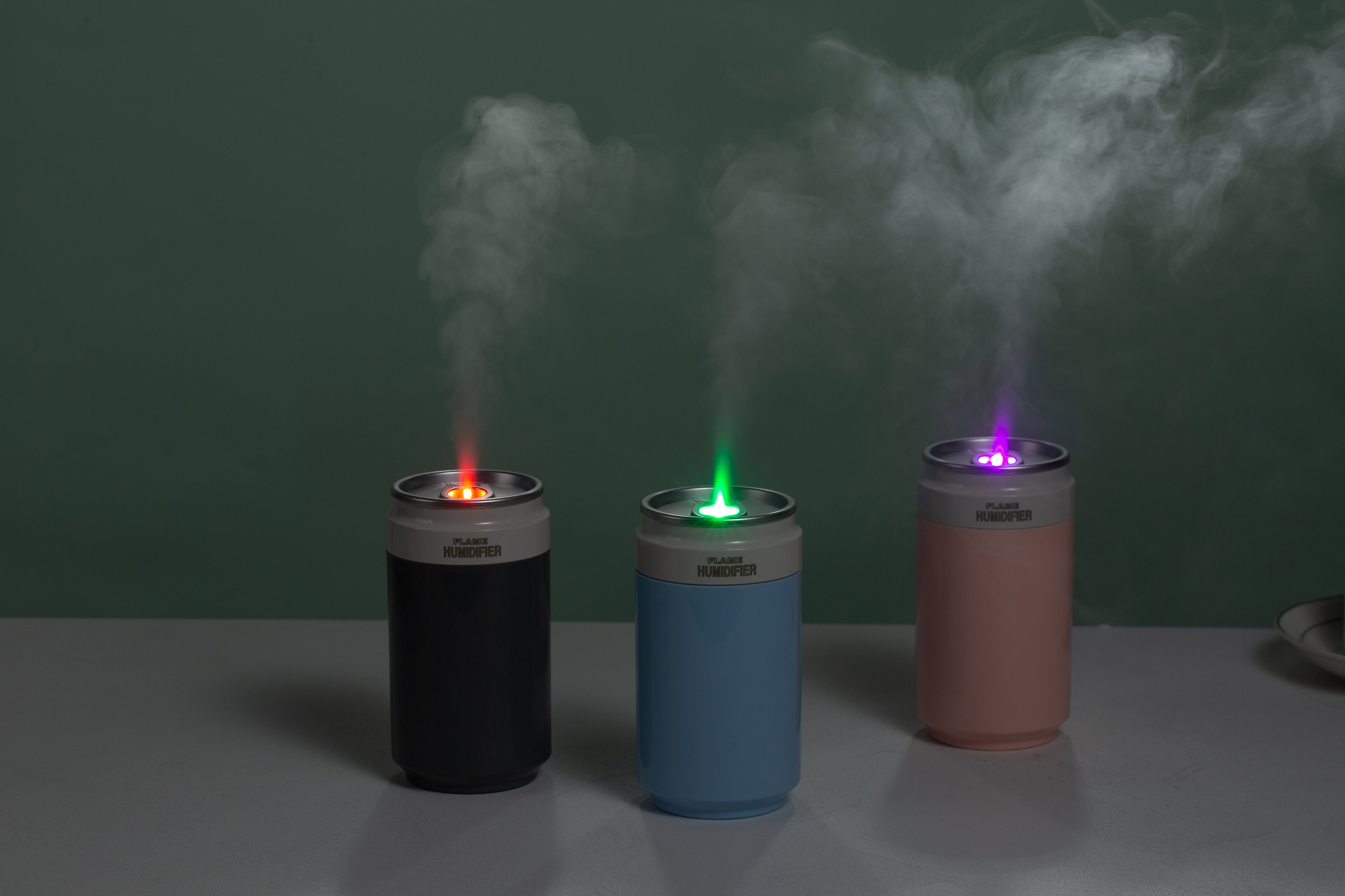 Portable Cup Holder Ultrasonic Humidifier for Vehicles PP Flame Car Humidifier (Standard Version)