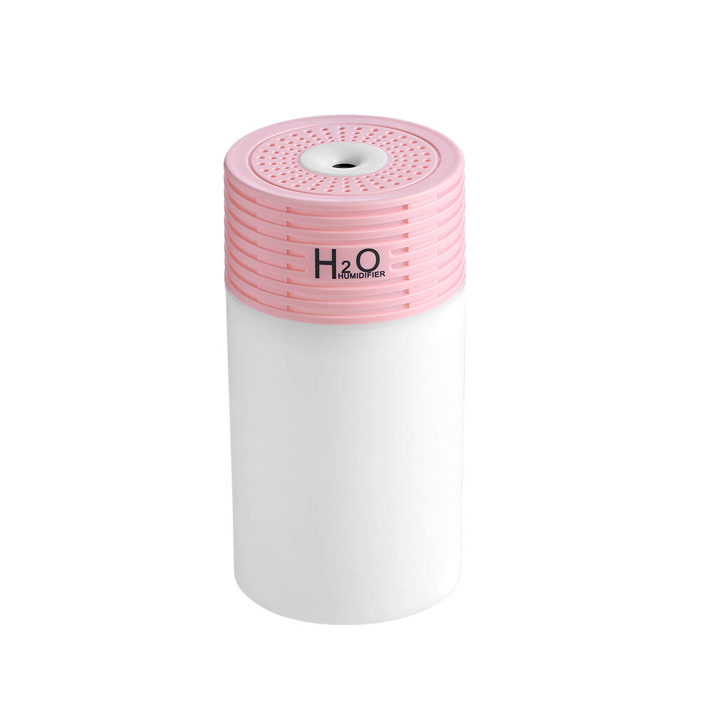 Light and Shadow Cup Humidifier Portable USB Cool Mist Humidifier with LED Ambient Light 2 in 1 Light