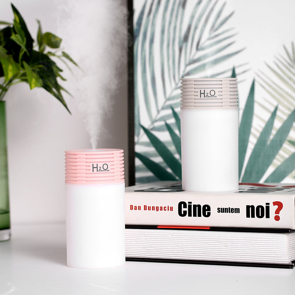 2 in 1 Light and Shadow Cup Humidifier Ultrasonic Quiet Humidifier for Car Office Bedroom