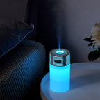 Light and Shadow Cup Humidifier Portable USB Cool Mist Humidifier with LED Ambient Light 2 in 1 Light