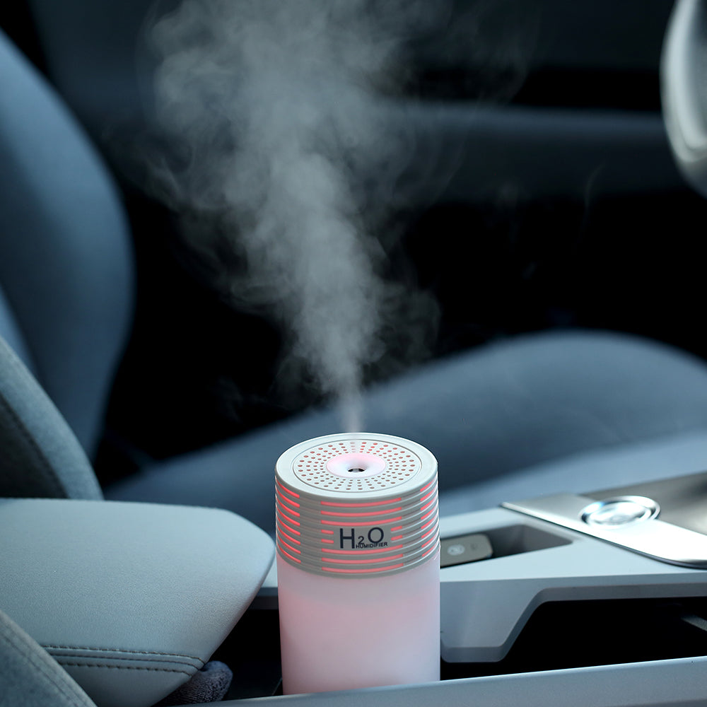 2 in 1 Light and Shadow Cup Humidifier Ultrasonic Quiet Humidifier for Car Office Bedroom
