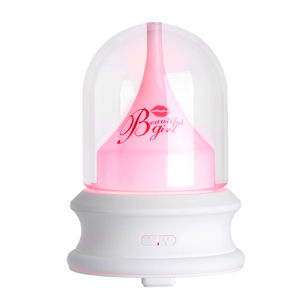 Ultrasonic Diffuser with Warm Ambient Light & Auto Shut-Off Safety Flowing Light Bottle Aromatherapy Humidifier (Common Design)