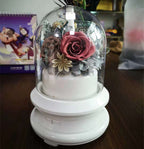 Eternal Hydrangea Flower Style Ultrasonic Diffuser with Ambient Light Flowing Light Bottle Aromatherapy Humidifier