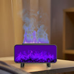 Picture-Style Fireplace Aromatherapy Machine - RGB Color Changing Flame Effect Humidifier & Essential Oil Diffuser