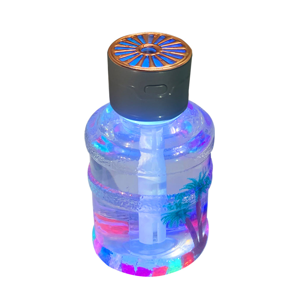 Portable USB-Powered Ultrasonic Humidifier with Colorful LED & Decorative Scene Tontong Bucket Micro-Landscape Humidifier