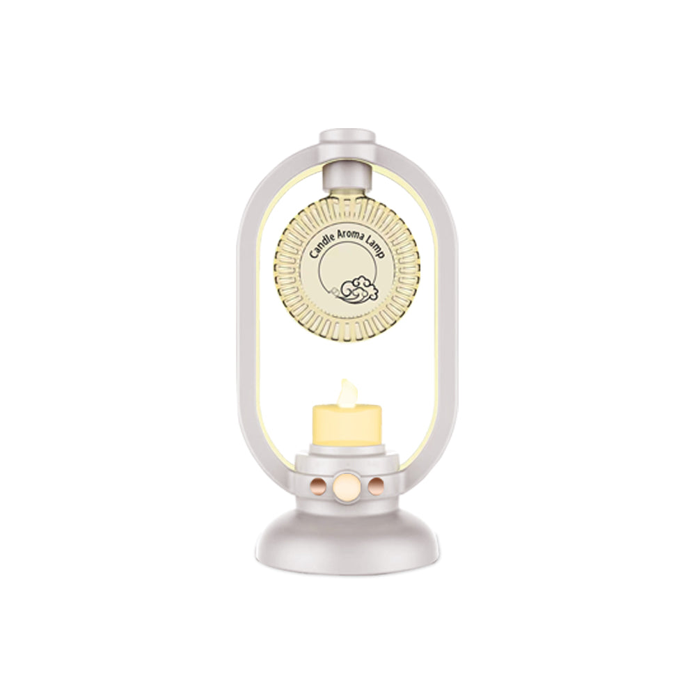 Inductive Candle Aromatherapy Lamp - 2-in-1 Ultrasonic Humidifier & Romantic Candle Light for Bedroom & Desk Decor