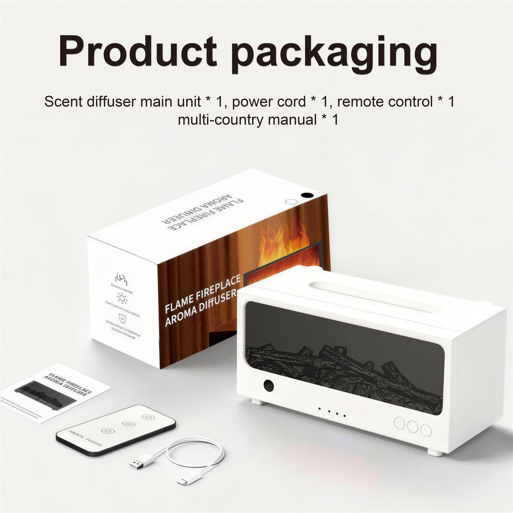 RGB Color Changing Flame Effect with Remote Control for Dynamic Fireplace Aroma Diffuser