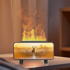 Picture-Style Fireplace Aromatherapy Machine - RGB Color Changing Flame Effect Humidifier & Essential Oil Diffuser