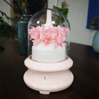 Flowing Light Bottle Aromatherapy Humidifier - Eternal Hydrangea Flower Style Ultrasonic Diffuser with Ambient Light