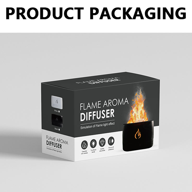 Flame Aroma Diffuser – Ultrasonic Cool Mist Humidifier with Realistic Flame Light for Home & Office