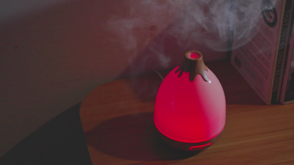 7-Color LED Ultrasonic Humidifier & Essential Oil Diffuser Colorful Exquisite Volcano-Style Aromatherapy Machine