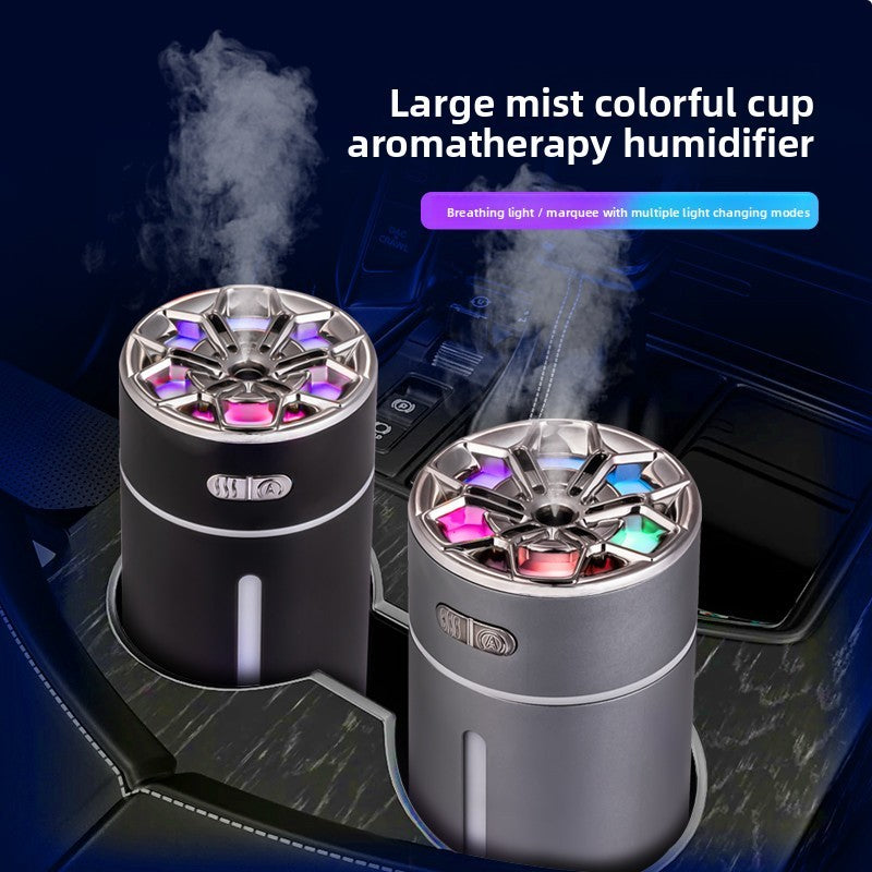 Premium Aluminum Alloy Portable Car Humidifier - Ultrasonic Aromatherapy Diffuser for Travel & Vehicles with Rechargeable version