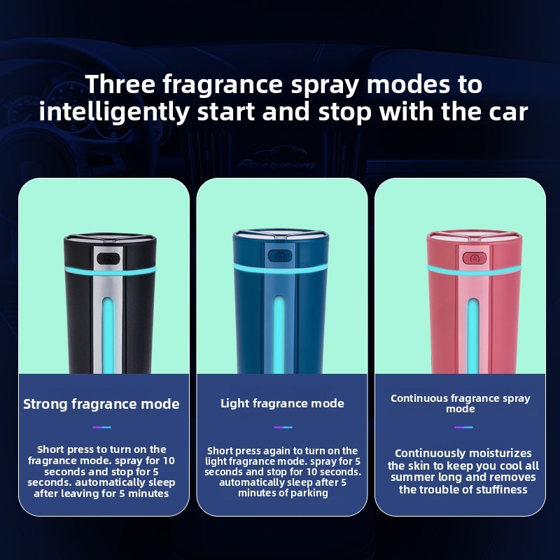 Dazzling Shadow Smart Car Humidifier (Auto Start/Stop with Vehicle Version) - Portable Aromatherapy Diffuser